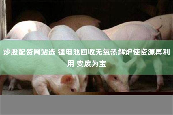 炒股配资网站选 锂电池回收无氧热解炉使资源再利用 变废为宝