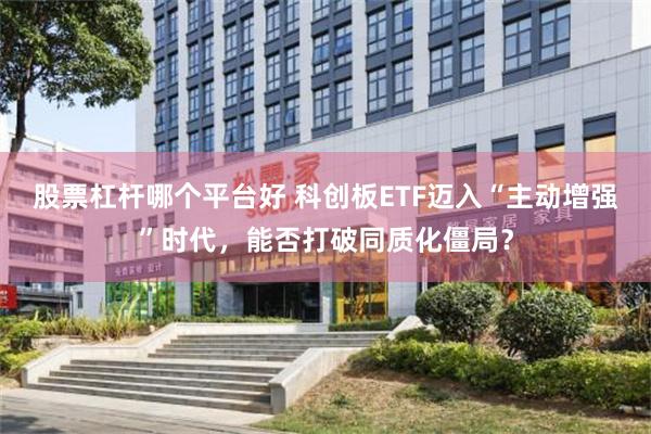 股票杠杆哪个平台好 科创板ETF迈入“主动增强”时代，能否打破同质化僵局？