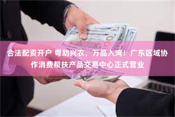 合法配资开户 粤助兴农，万品入湾！广东区域协作消费帮扶产品交易中心正式营业